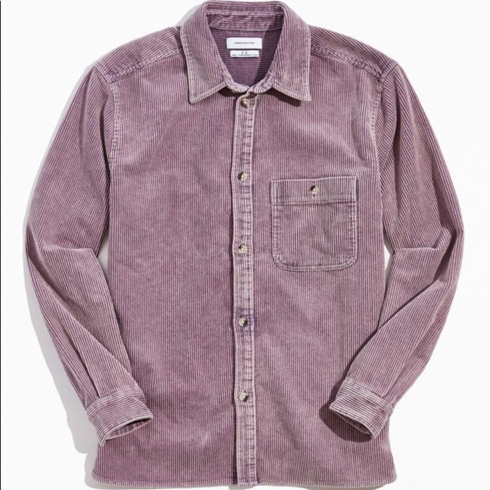 UO Big Corduroy Work Shirt (lavender)